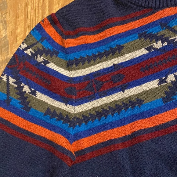🛍️4/$20🛍️ Mossimo Supply Co. Blue Aztec Stripe Sweater - Picture 4 of 7